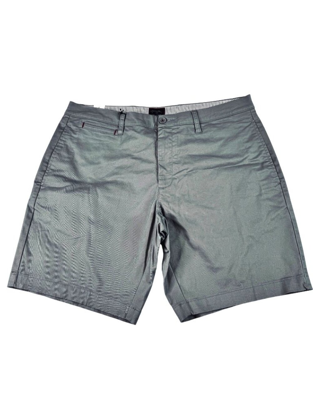 UNTUCKit St. Vincent Men's 38 Gray Stretch Flat Front Casual Chino Shorts NEW